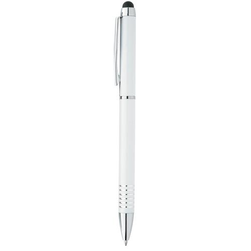 1 Pen Silver Cap with White Barrel USA Made Pen Stylus Combo PPS006A by Pen Company of America Black Ink PCA 